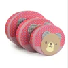 Cartoon cute design printing cylinder custom children's toys package gift box brown little bear round shape box