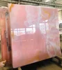 New Rose Pink Onyx Iran Marble Stone Backlit Vantiy pure white crystal slab Bathroom Vanity bathtub