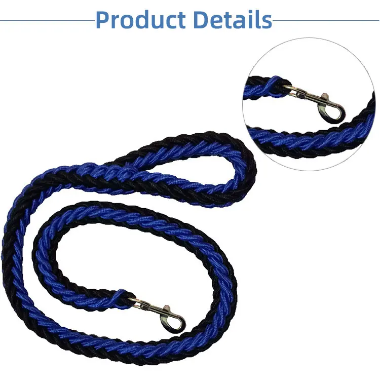 Manufacturers Custom Designer Luxury Fashion Pet Rope Collar Lead Braided Dog Leash