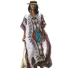 Women Beach long Wear Cover Up Ethnic Print Kaftan Beach Maxi Dress