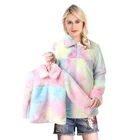 2019 fashion winter ruffle long sleeve colorful beautiful children clothes Mommy and me clothing baby girls coat