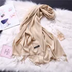 Custom logo ladies pure scarf cashmere large pashmina kashmir shawls women