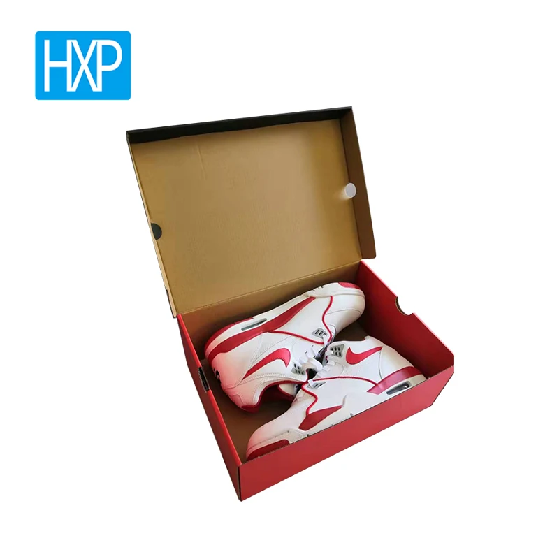 corrugated plain cardboard custom logo print paper box for shoes