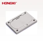 Floor Box Flanged Cover Rectangular Hinged Cover with Receptacle