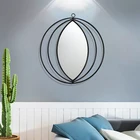 Mirror Decorative Mirrors Mirror Mirrors Decor Wall Black Metal Oval Mirror Eyes Shape Design Wall Decorative Mirrors