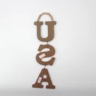 Art Craft America Flag USA Wall Hanging Wood Art Decor Wood Craft Wall Decorations