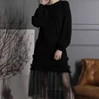 Long Sleeve Dress Long New Product 2020 Autumn Outfit Round Neck Long Sleeve Knitting Wool Dress