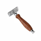 Eco Friendly Wooden Handle Brass Adjustable Bic Mental Gift Box Package Safety Razor