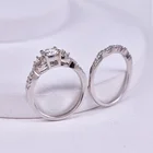 Ring Diamond Rings Jufeng Wedding Ring 925 Sterling Silver Jewelry 1Ct Moissanite Engagement Ring Diamond Women