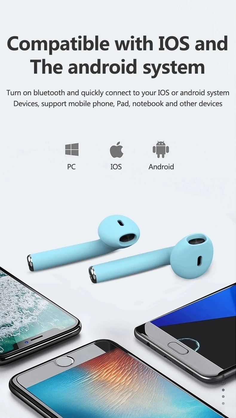 Amazon Newest Inpods 12 Frosted Feel Touch Control Pop up Window Connection TWS 5.0 Stereo Mini Wireless BT Earphone i12 airdots - ANKUX.COM