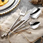 18/8 Bright Shiny Small Waist Modern Designs Stainless Steel 18/8 Flatware Set