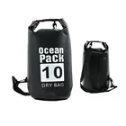 pvc waterproof bag ocean pack bag black color with shoulder strap waterproof 10L dry bag