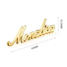 Fashion Bag Hardware Custom Small Letter Gold Logo Metal Handbag Name Plate, Design Siamese Metal Letters Labels for Bags Logo