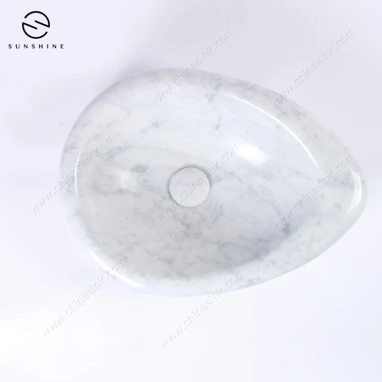 Italian Design Carrara White Marble Dinning Room Counter Top Art Wash Basin