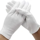 Cotton Gloves Cotton Cotton Gloves White Soft Mittens Jewelry Inspection Stretchy Work Cotton Gloves