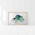 Handmade Large Modern Canvas Wall Art Sea Turtle Painting Artwork Ocean Animal Wall Decor