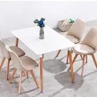 Dinning Table Dining Dining Wood Table Nordic Wooden Legs Square Design Dinning Table Coffee Table MDF Dining Table