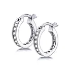 JASEN JEWELRY wholesale custom 925 silver hoop earrings CZ stone jewelry