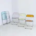 Folding Chair Hot Selling Transparent Plastic Plia Folding And Stacking Chair Available In Multi-color