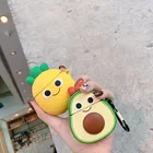 3D Pineapple Avocado fruit For Airpods 1 2 Case Silicone Cover Cute Bluetooth Headphone Case