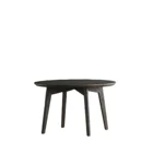 Black Table Dining Table Solid Wood Round Black Antique Modern Dining Table For4 Person