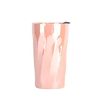 12oz Ceramic Sublimation Custom Logo Travel Colorful Coffee Mug With Sliding lid