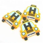 Injection Labels Private Custom 3D Cartoon Car Logo Soft PVC Rubber Fridge Magnets for Decoration