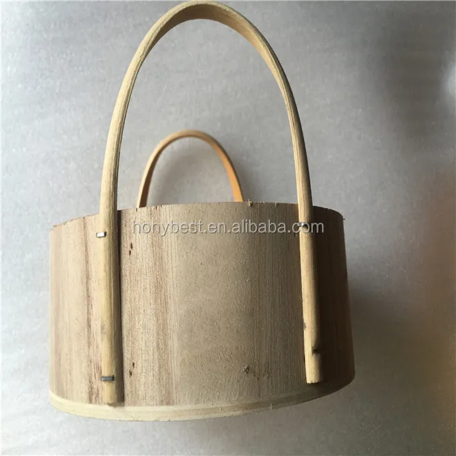natural paulownia wood hamper basket gift box for dry fruit