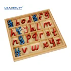 LeaderJoy Early Education Toys Wooden Moveable Alphabets Toys Montessori Language Materials