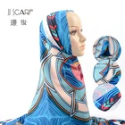 Hot sale narrow square luxury chiffon head scarf for Indonesia muslim woman