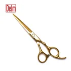Japan steel gold hairdressing scissors professional hair scissor barber scissor thinning shears
