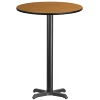 Hot design dining stool metal wood top pub and bar table cocktail