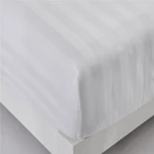 Cotton Sheet Set White Hotel Flat Spread 300TC Cotton Bed Linen Sheet Hotel Bedding Set