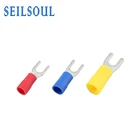 Pure Copper Fork Type Furcation Plastic Electrical Coated Tin Wire Connectors Double Spade Insulating Terminal