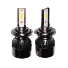 2020 1Pair 72W M33 Car Headlight LED Fog Light Bulb Kit H7 COB Mini Size Auto Lamp DRL C6 S2 F2 Auto Headlamp