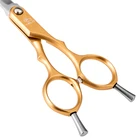 Kelo Easy To Use Durable Beauty Scissors Gold Plated Grooming Scissors Curved Scissors