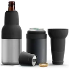 12 oz 3 in 1 Dry Metal insulator Blank Double Wall Stainless Steel Beer Can Cooler Holder With Lid