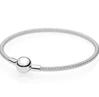 Fashion Italy Sterling Silver 925 Moment Mesh Bangle Bracelets Fit style pandora bracelets for Men QH-596543