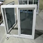Factory Price White Color UPVC/PVC Profile Window Casement Glass Window