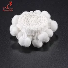 Cheerslife Competitive Price Fashionable 1.6 Cm 100% Polyester Girls Dress White Pom Pom Tassel Crochet Lace Trim