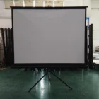 Factory price best quality portable tripod projection screen with matte white fabric
