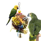 Toy Parrot Supplies Bird Toy Rattan Grass Grass Lafite Chew Ball Paper Lasso Ball
