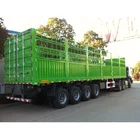 3/4 Axles Fence Cargo Semi Truck Trailer 40FT Cargo Van trailer