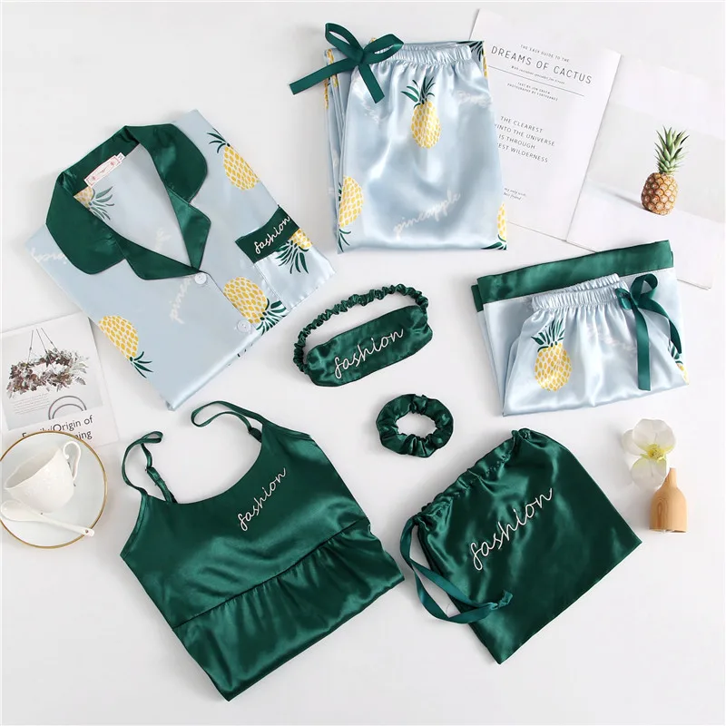 Seven-piece pajamas,2 Sets