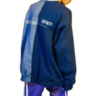Color For Men Sweatshirt Apparel Manufacturer Wholesale Custom Embroidered Color Block Crewneck Sweatshirt For Men