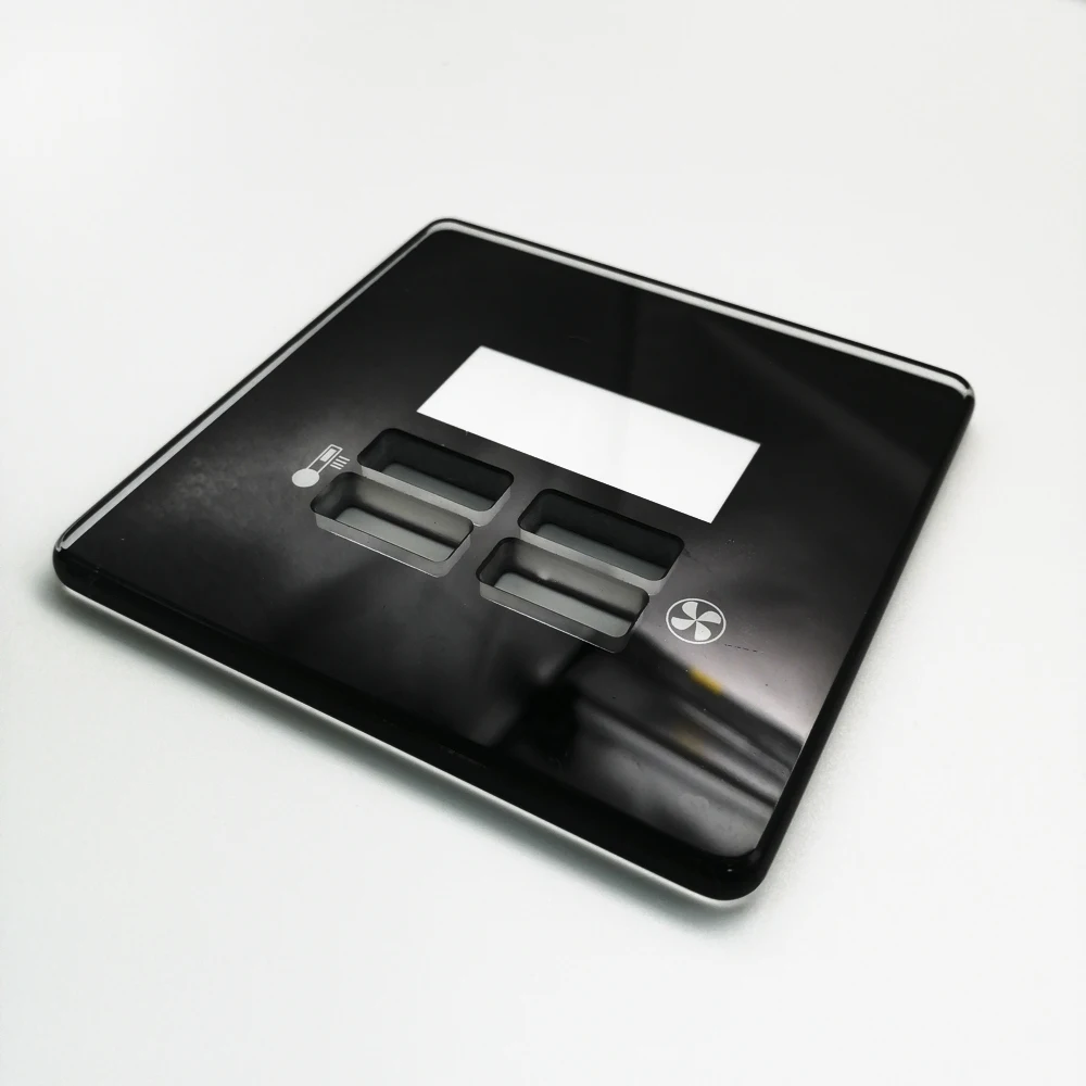 Factory Directly Customized Wholesale Cheap Hotel Intelligent Tempered Switch Glass Panel Touched Glass Switch Plate