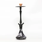 High Quality Portable Decorative Aluminium Black Hookah Shisha