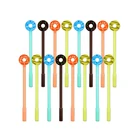 Custom Erasable cactus donut Cartoon Multi Colorful Scented kawaii Advertising Cute Fancy Plastic Silicone Gel Ink Pen Set