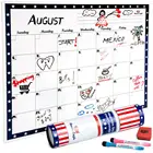 Magnetic Whiteboard Calendar Gift set Fridge Dry Erase Board Activities Dry Erase Calendar can be custom printed