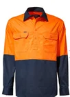 Mens long sleeve 100% cotton work shirt